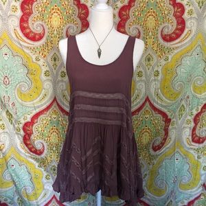 Burgundy Lace Tank - Free People